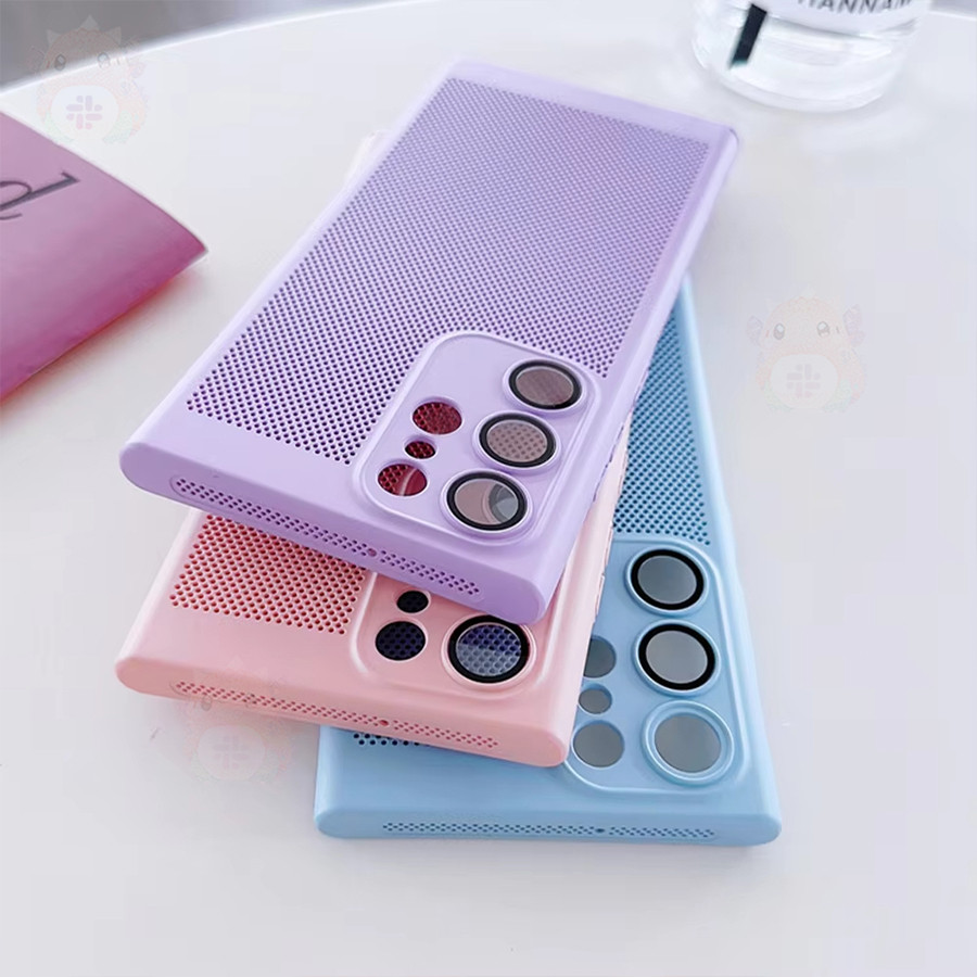 พร้อมการป้องกันเลนส์นิรภัย เหมาะสําหรับ Samsung Galaxy S23 ultra S22 Plus S21 FE S20 Note 20 10 เคสโทรศัพท์ฝาครอบกระจายความร้อนบางเฉียบหรูหรา ราคา ถูกที่สุด ดีลบีเคเค แกลเลอรีภาพที่ 3