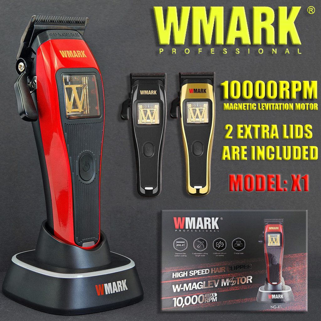 WMARK NG-X1 High Speed 10000RPM Professional Hair Clipper with Charge Stand Men's Hair Trimmer Barbe