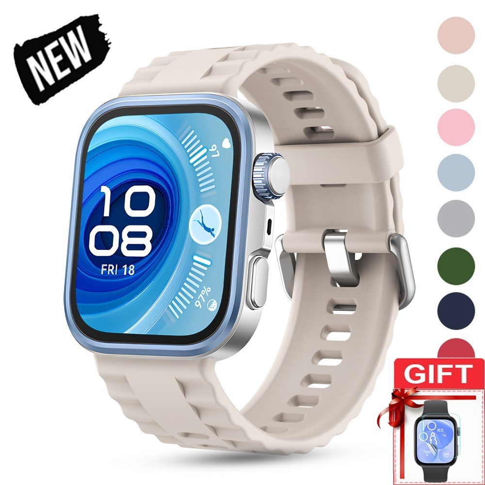 Free GiftTire Treadสร้อยข้อมือสําหรับHuawei Watch Fit 4 ProสายรัดHuawei Watch Fit 4 Strapสายรัดข้อมือซิลิโคนสําหรับHuawei Fit 3 Band