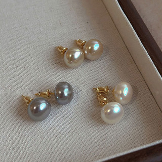 ต่างหูไข่มุกแบบเนื้อสาน ดูเบาและดูแพง ต่างหูหญิงสาว ช่วยเสริ…