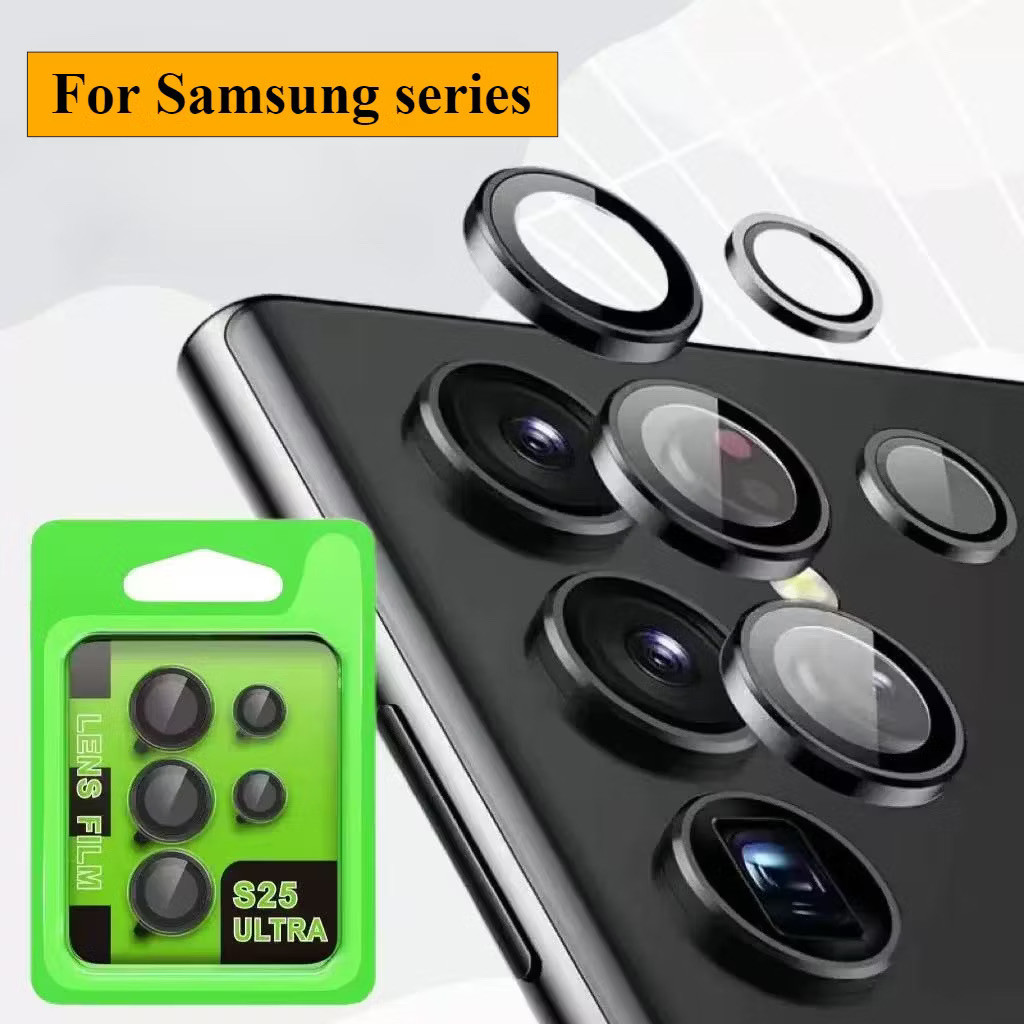 ฟิล์มเลนส์กล้องแบบใหม่ แบบมีบล๊อก สำหรับ Samsung A06 A16 A26 A36 A56 A15 A34 A54 A25 A05S A35 A55 S24 S25 Ultra S25edge