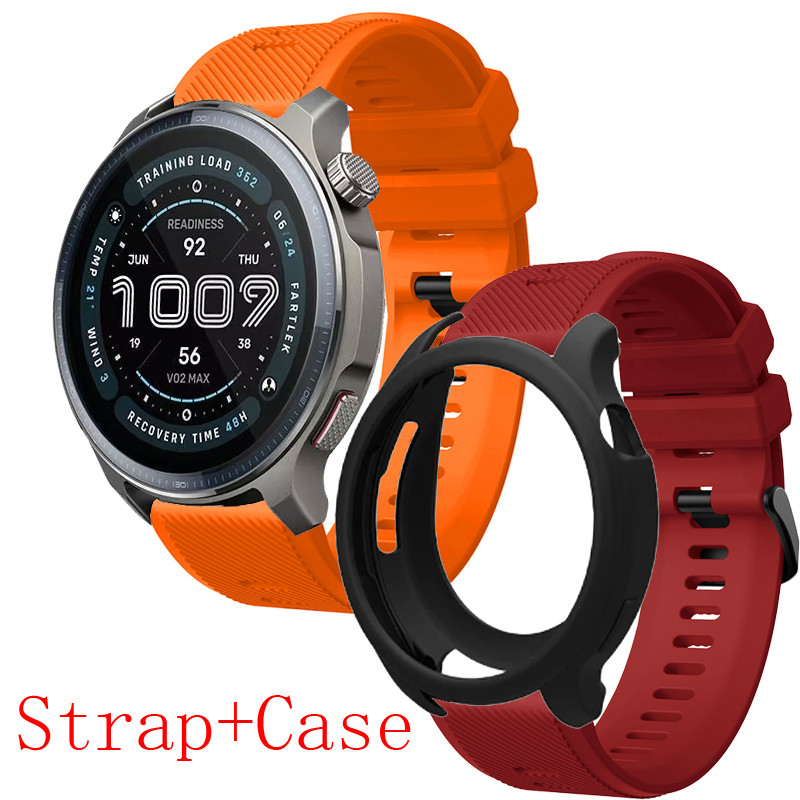 สาย เคส Amazfit Balance 2 Case สายซิลิโคนสําหรับ Amazfit Balance2 สายรัดข้อมือสร้อยข้อมือฝาครอบหน้าจอเกราะป้องกันกันชนนาฬิกาอุปกรณ์เสริม