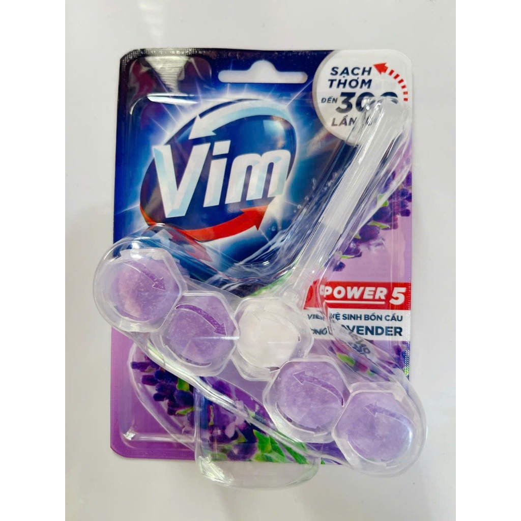 M1 1 โบว์ 5 Vim Power 5 เม็ดทําความสะอาดห้องน้ํารสลาเวนเดอร์ 55G x 5 m2
