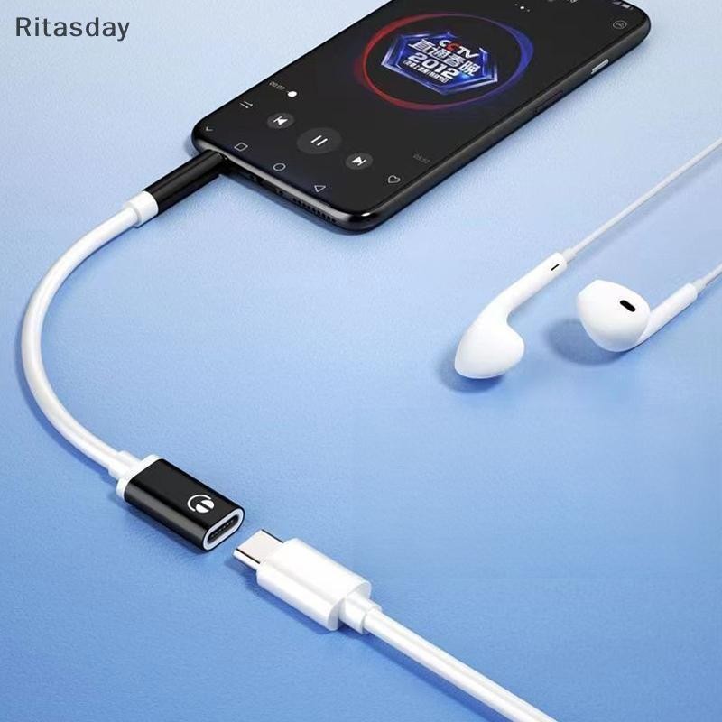 Ritasday 1 ชิ้น 3.5 มิลลิเมตรชาย Type-C หญิงหูฟัง Aux Cable Converter Type-C ถึงแบนหูฟังรอบหัวอะแดปเตอร์สายใหม่