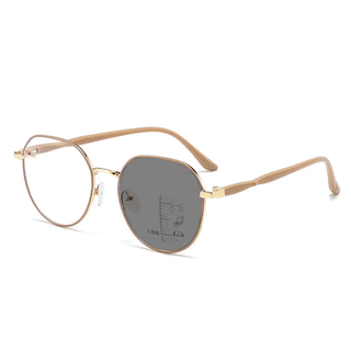 Progressive Photochromic Multifocal Far Sighting Glasses Anti Blue Light แว่นกันแดดกลางแจ้งสำหรับการดูใกล้และไกล