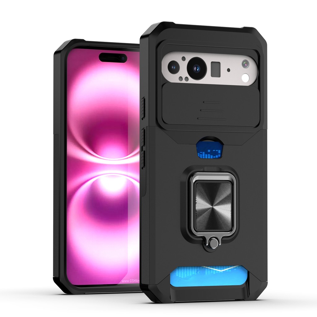 สําหรับ Google Pixel 6 Pro 7 Pro 5A 6A 7A ฝาครอบเกราะแหวนผู้ถือสล็อตป้องกันกล้องเคสโทรศัพท์