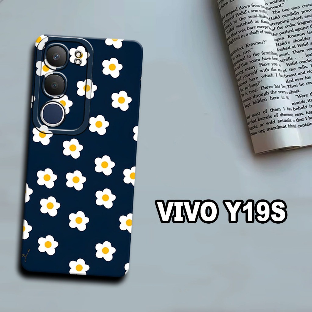 S44-Softcase procamera สําหรับ VIVO Y19S ใหม่ล่าสุด 2024 - VIVO Y19S - วัสดุยางยืดหยุ่น-floral motif