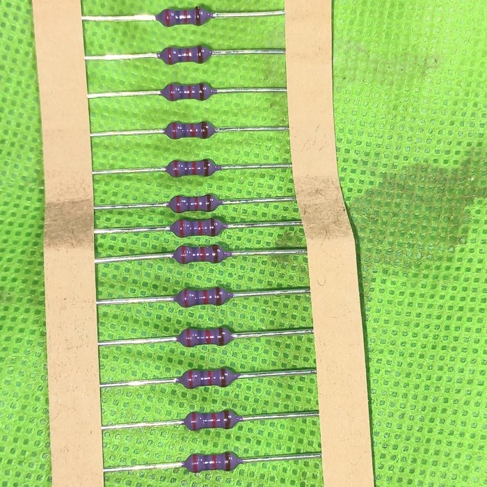 UNGU Resistor 2k7 1/4 วัตต์สีม่วง original japan zero R 2.7k 1/4W 1% W ori A