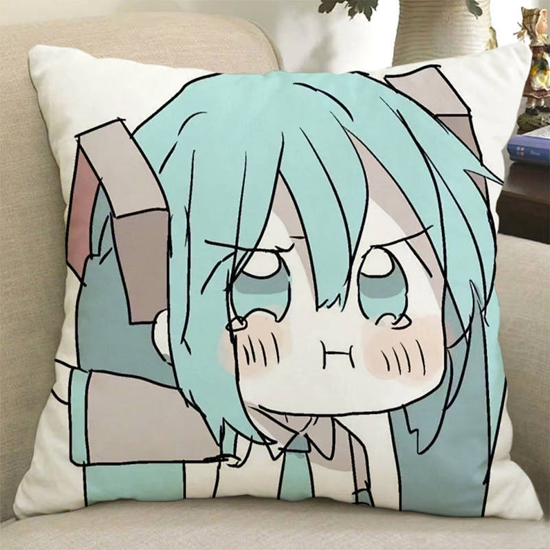 【Ready Stock】 Hatsune Miku Doll Peripheral Pillow Miku Anime Second Cushion Pillow Kq2e