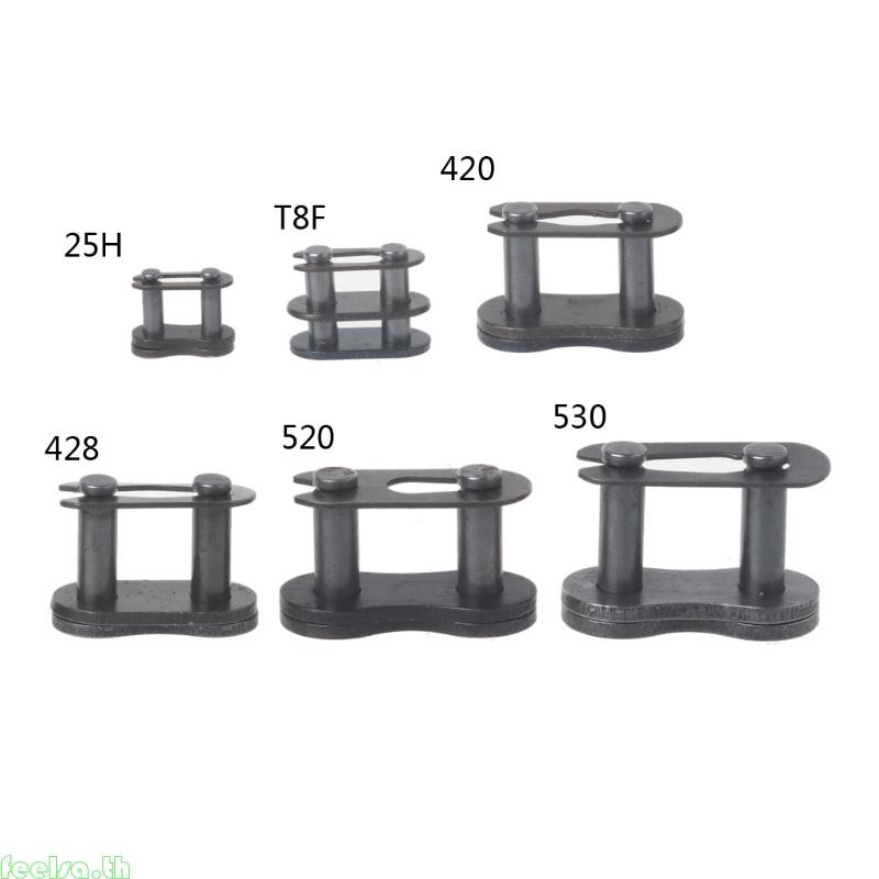 Feela โซ่รถจักรยานยนต์ Master Buckle 25H T8F 420 428 520 530 โซ่เชื่อมต่อแหวน Link ข้อต่อโลหะ