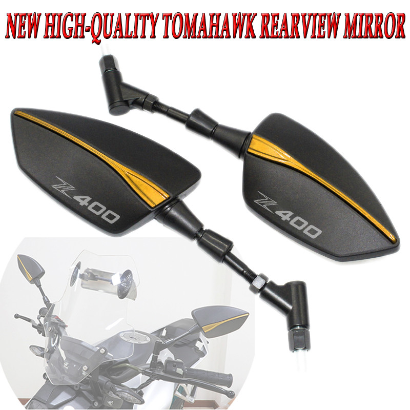 สําหรับรถจักรยานยนต์ Kawasaki Z400 Z 400 Ninja400, กระจกมองข้าง, กระจกมองหลัง, กระจกมองหลังรถจักรยาน