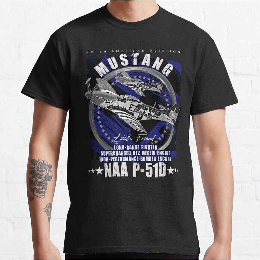 P-51 Mustang North Aviation Ww2 P51 Er Plane เสื้อยืดคลาสสิก