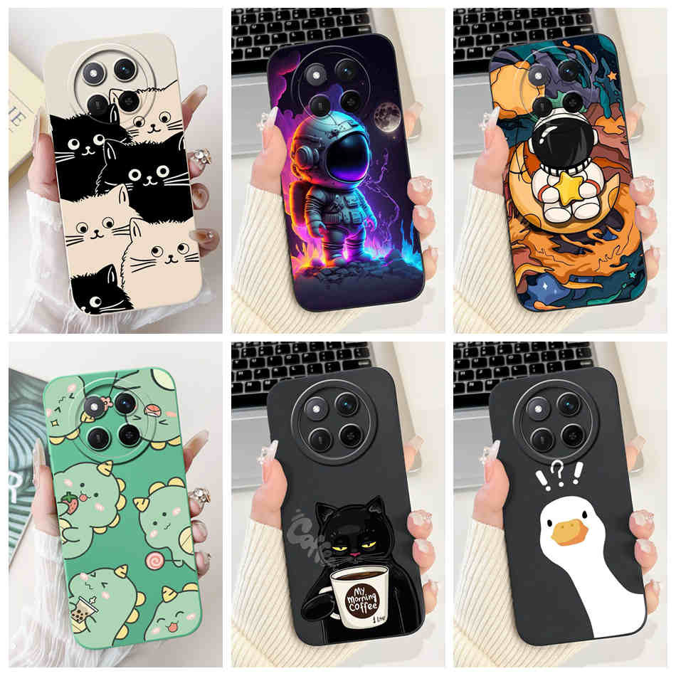 Honor X9c น่ารักนักบินอวกาศแมวไดโนเสาร์กรณี HonorX9c X 9C 5G ซิลิโคนนุ่มกันกระแทกเคสโทรศัพท์