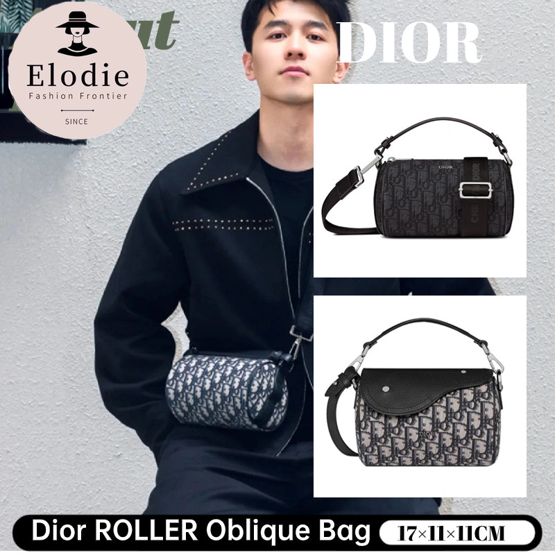 ดิออร์ Dior ROLLER Oblique Bag Men's Bucket Bag Dior กระเป๋าสะพายข้าง