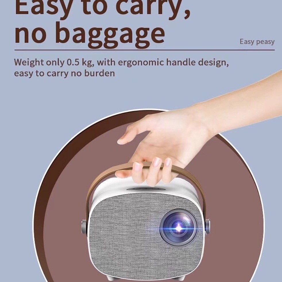 Home Projector รุ่นแบตเตอรี่ฉาย Mini Projector HD Projector ภาษาอังกฤษ