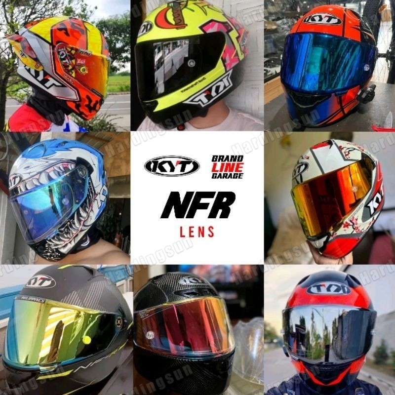 [ReadyStock]KYT Nfr NXF Lens Visor Iridium Blue Red Clear Smoke Revo Lens ราคาถูก Shopee Lazada