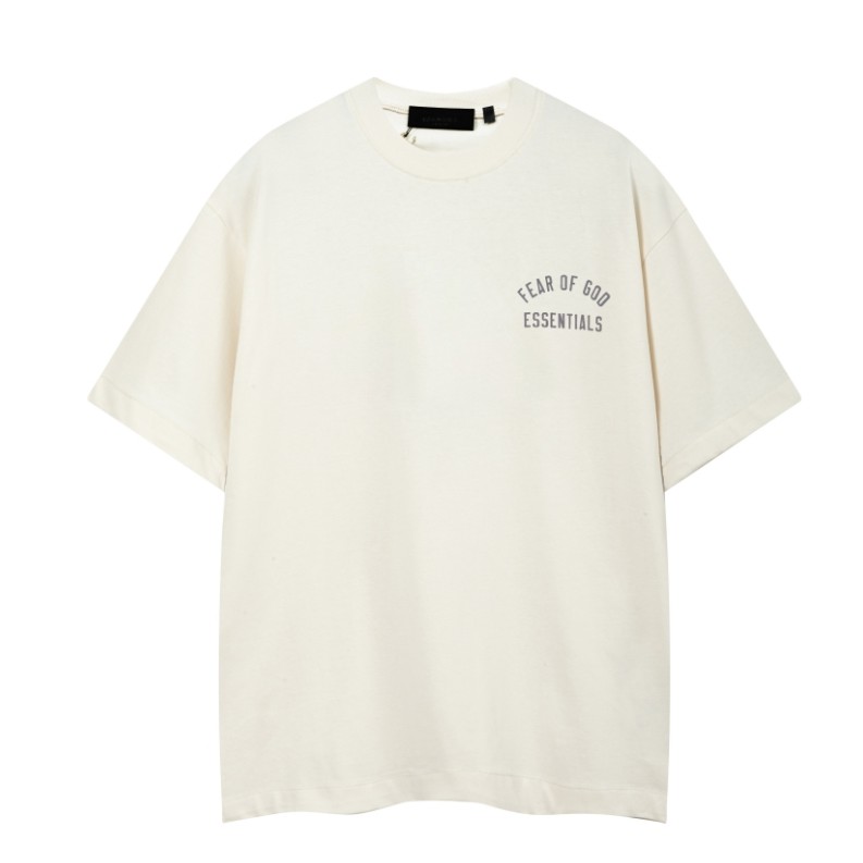 พร้อมสต็อก หมอก เส้นคู่พื้นฐานใหม่ด้านหน้าและด้านหลังหลวมจดหมายพิมพ์ผ้าฝ้าย 100% เสื้อยืดคอกลมแขนสั้น