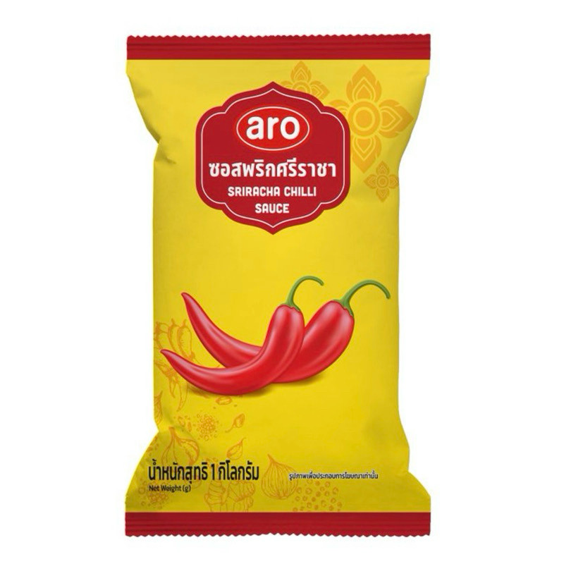 Sriracha Chilli Sauce ซอสพริกศรีราชา 1 กิโลกรัม เอโร่ Aro ซอสพริก