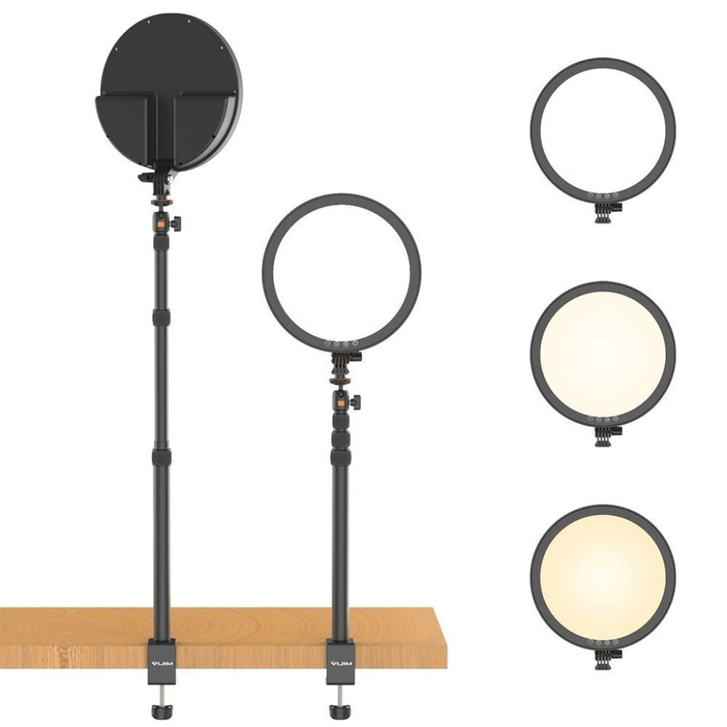 Ulanzi VIJIM K13 ไฟสตูดิโอ LED Key Light 10" ขาจับหนีบโต๊ะ ไลฟ์สด สตรีม ถ่ายวิดีโอ แสงนุ่ม ปรับได้ แบตในตัว