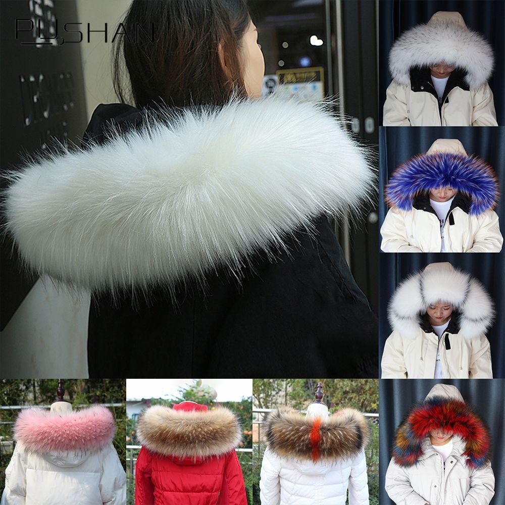 Pushan Lady Fur Collar Womens Detachable Shawl Wrap Coat Fur Collar