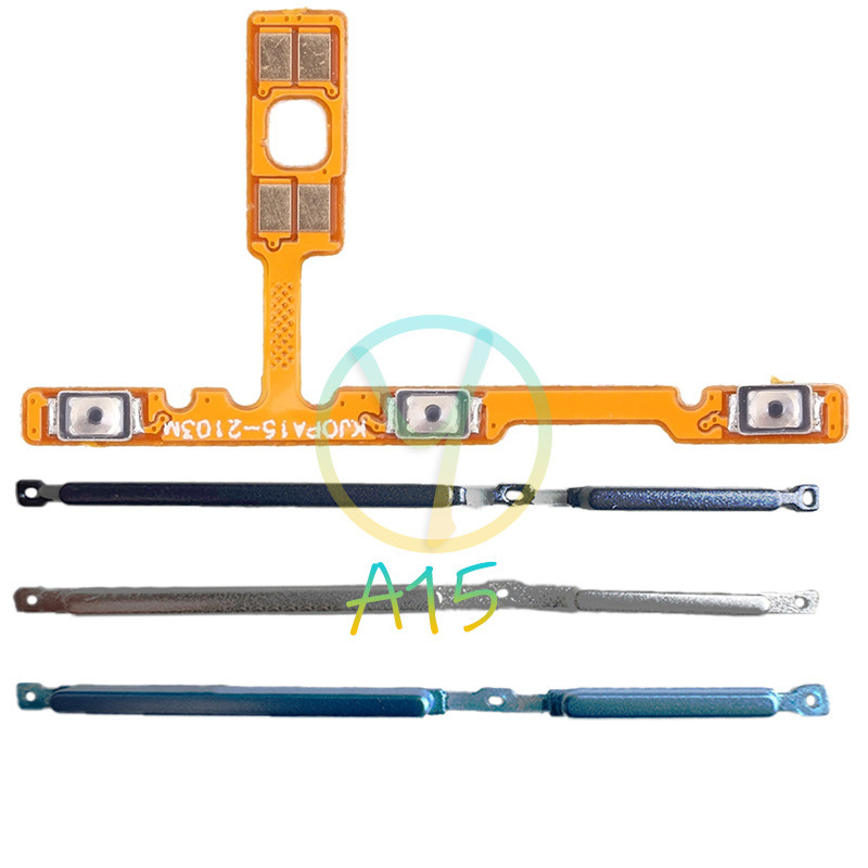 Power Volume Flex Cable สําหรับ OPPO A15 A15S สวิตช์ปุ่มเปิด/ปิด Flex Ribbon Cable อะไหล่ทดแทน