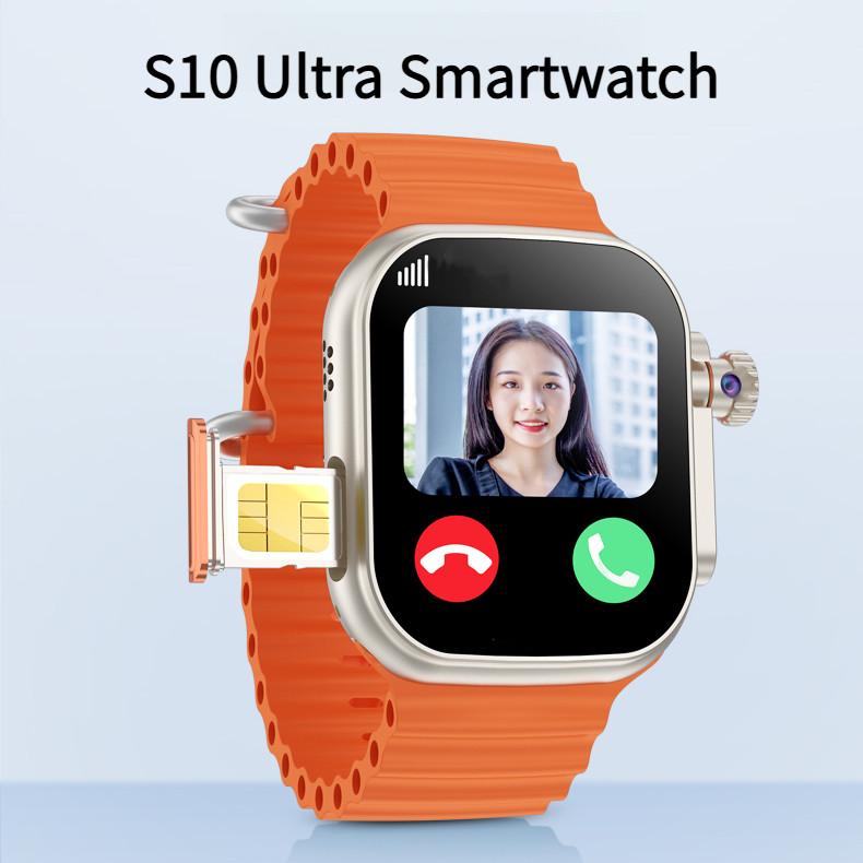 S10 Ultra สมาร์ทนาฬิกาซิมการ์ดสล็อตและ WiFi 5G/4G Android Smartwatch กล้อง NFC GPS Google Playstore 