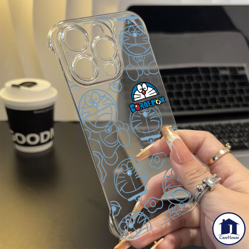 เคสนิ่มใสไร้กรอบบางเฉียบลายโดราเอมอนสุดน่ารัก เข้ากันได้กับ Samsung A05 A05s A12 A14 A15 A32 A23 A03 A24 A13 A53 A51 A11