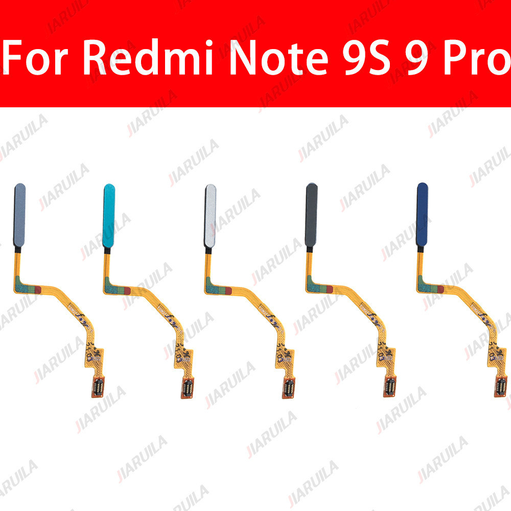 Orig ลายนิ้วมือสําหรับ Redmi Note 9s Note 9 Pro Power ปุ่มเซ็นเซอร์เมนู Return Key