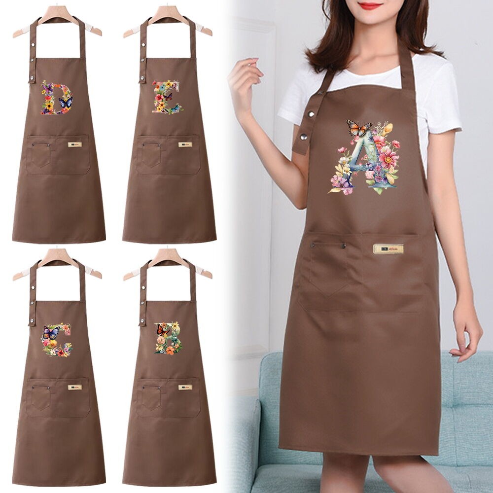 Household Kitchen apron Chef's Original Waterproof Apron butterfly letter series
