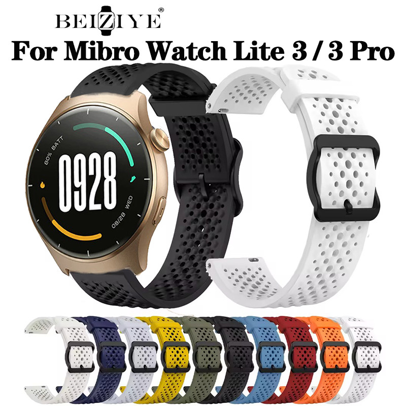 ซิลิโคนสําหรับ Xiaomi Mibro นาฬิกา Lite 3 กีฬาซิลิโคน Breathable กีฬาสําหรับ Mibro นาฬิกา Lite 3 Pro สมาร์ทนาฬิกา Breathable สายรัดข้อมือ Accessorie