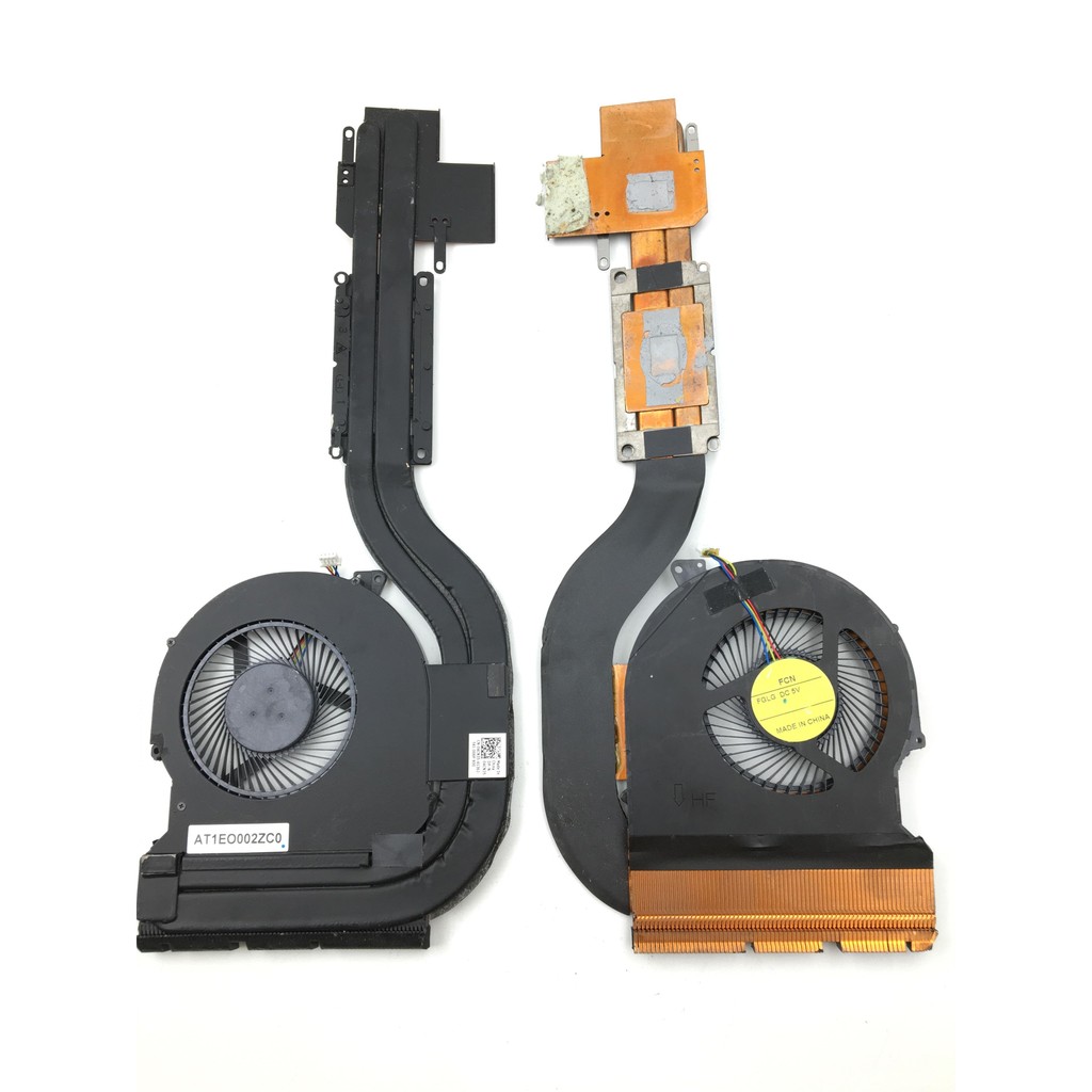 พัดลมแล็ปท็อป Dell Dell E5570 หม้อน้ําพัดลมนําความร้อนแผ่นท่อทองแดง 04CN35 AT1EO002ZC0