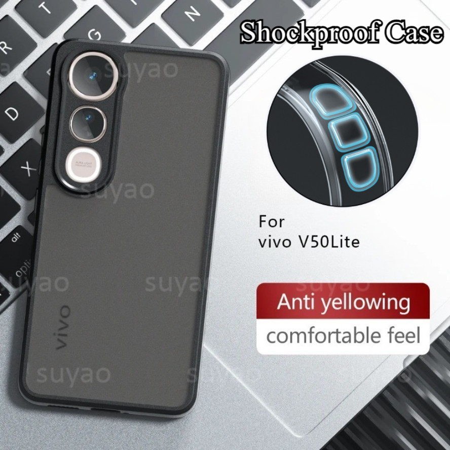 สําหรับ Vivo V50 Lite VivoV50 5G V2427 2025 เคสโทรศัพท์คุณภาพดี HD Clear ปลอกโปร่งใสกรอบซิลิโคนอ่อนน