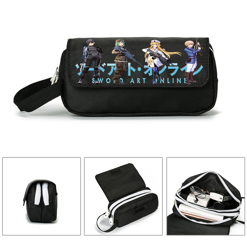 Anime Sword Art Online Pencil Case Student Stationery Pen Bag