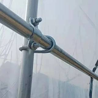 อุปกรณ์ที่ล็อคท่อเหล็ก รูปตัวยู ตัวล็อคเหล็ก ใช้ในฟาร์ม แคลมป์รัดท่อ Galvanized Steel Pipe Clip
