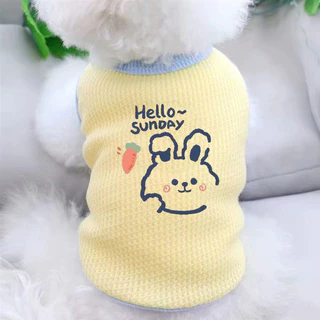 ชุดสุนัข HuggyPets สไตล์บางสำหรับฤดูร้อน สำหรับแมว เท็ดดี้ บิชอน คอร์กี้ ปอมเมอเรเนียน สุนัขตัวเล็ก เสื้อกั๊กสัตว์เลี้ยงฤดูใบไม้ผลิ