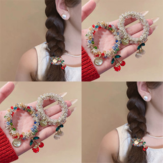 เชือกผูกผมเชอร์รี่อารมณ์ พลอยเทียม สําหรับเพื่อนที่ดีที่สุดผ…