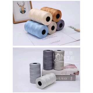 [สินค้าใหม่ขายร้อน] ทอมือ250ก ชุบผ้าฝ้ายผ้าลินินผ้าไหมน้ําแข็งด้าย2.5มิลลิเมตรเดียวด้ายแบนกลวงฤดูร้อนเย็นหมวกสลิงด้ายซูเปอร์ทั้งหมด42สีทอมือหมวกกระเป๋าเบาะทําเองทอ