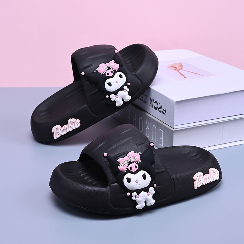 [Zayitrs] Kuromi รองเท้าแตะเด็กผู้หญิงสไตล์ใหม่เด็กฤดูร้อนในร่มบ้านเด็กทารกอาบน้ําบ้าน Anti-slip Soft Sole นักเรียนเด็กแลกเปลี่ยนของขวัญ