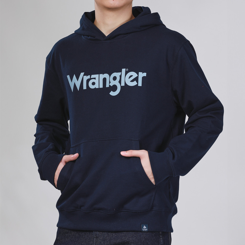 WRANGLER เสื้อฮู้ดดี้ผู้ชาย รุ่น WR F324MHODF40 สีกรมท่า