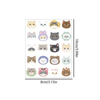 5 แผ่นสัตว์น่ารัก Series PET สติกเกอร์ตกแต่ง DIY วัสดุ Decals