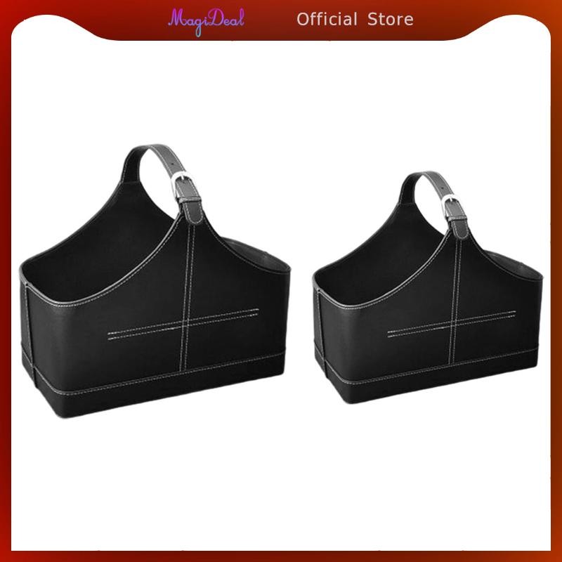 MagiDeal ตะกร้าของขวัญไวน์ Handhled หนัง PU ของขวัญวันวาเลนไทน์คอนเทนเนอร์ตะกร้าบรรจุภัณฑ์ตะกร้าเก็บอาหารสําหรับ Families