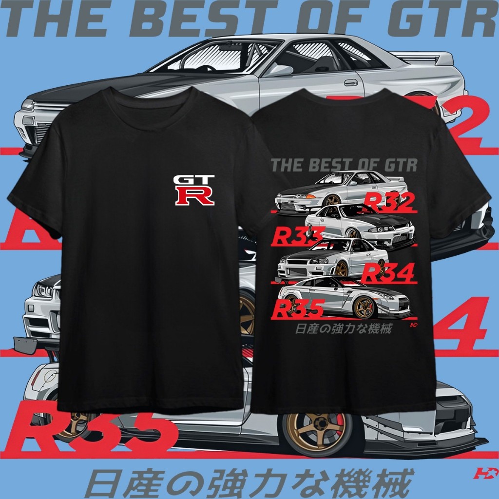 GTR NISMO Nissan Skyline Harley Cotton เสื้อยืดคอกลมพิมพ์ลาย