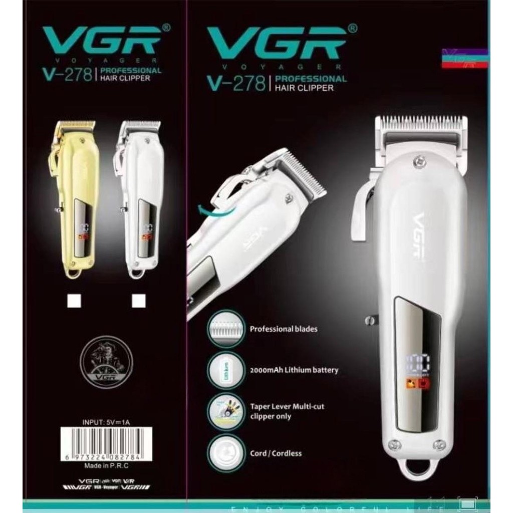 ปัตตาเลี่ยนตัดผม ปัตตาเลี่ยนไร้สาย ปัตตาเลี่ยนตัดผมชาย  VGR V-278