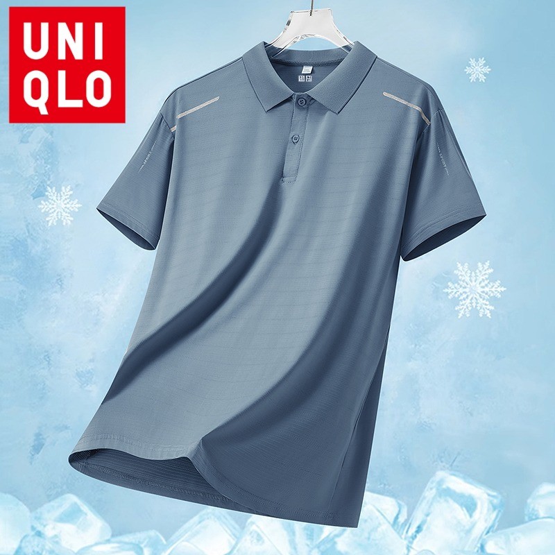 Uniqlo M-5XL เสื้อโปโลอเนกประสงค์ผู้ชายหลวมสบาย ๆ เสื้อยืดคอปกโปโลคุณภาพสูง