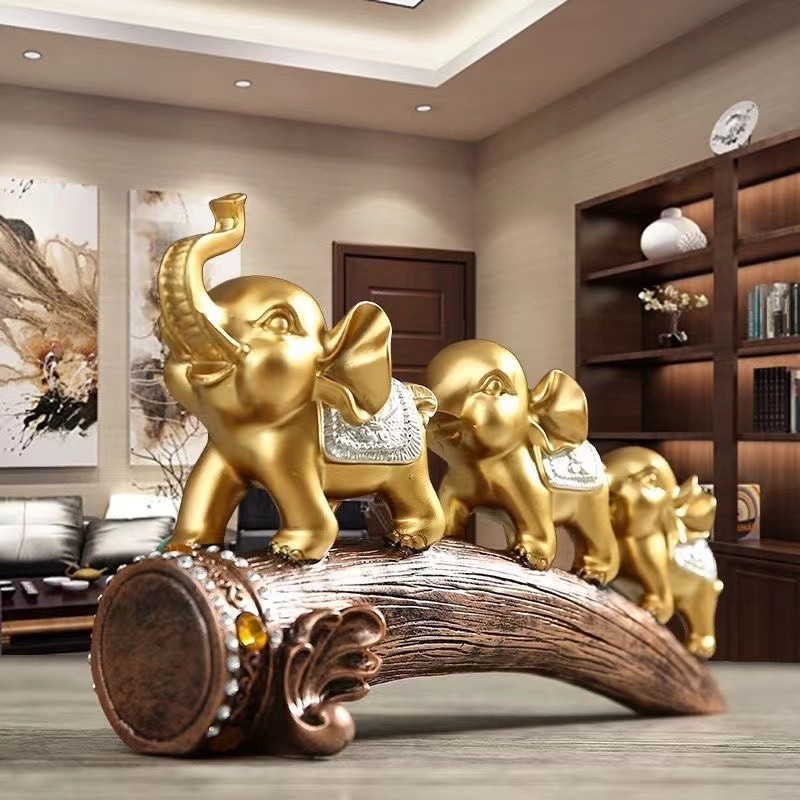 Orianos เครื่องประดับช้างเอเชียตะวันออกเฉียงใต้ Lucky Elephant Town House Bar เครื่องประดับห้องนั่งเล่นพิธีขึ้นบ้านใหม่สมัยใหม่สไตล์ใหม่สาม @-