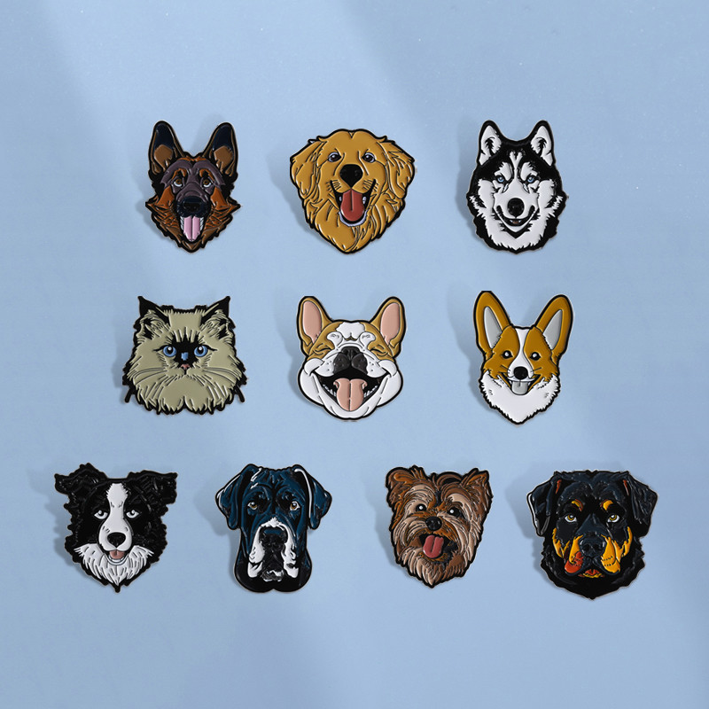 สัตว์เลี้ยงสุนัขเคลือบ Pin เข็มกลัดสัตว์ตลก Corgi เข็มกลัดสุนัขป้ายปกอุปกรณ์เสริมของขวัญสําหรับเพื่อน
