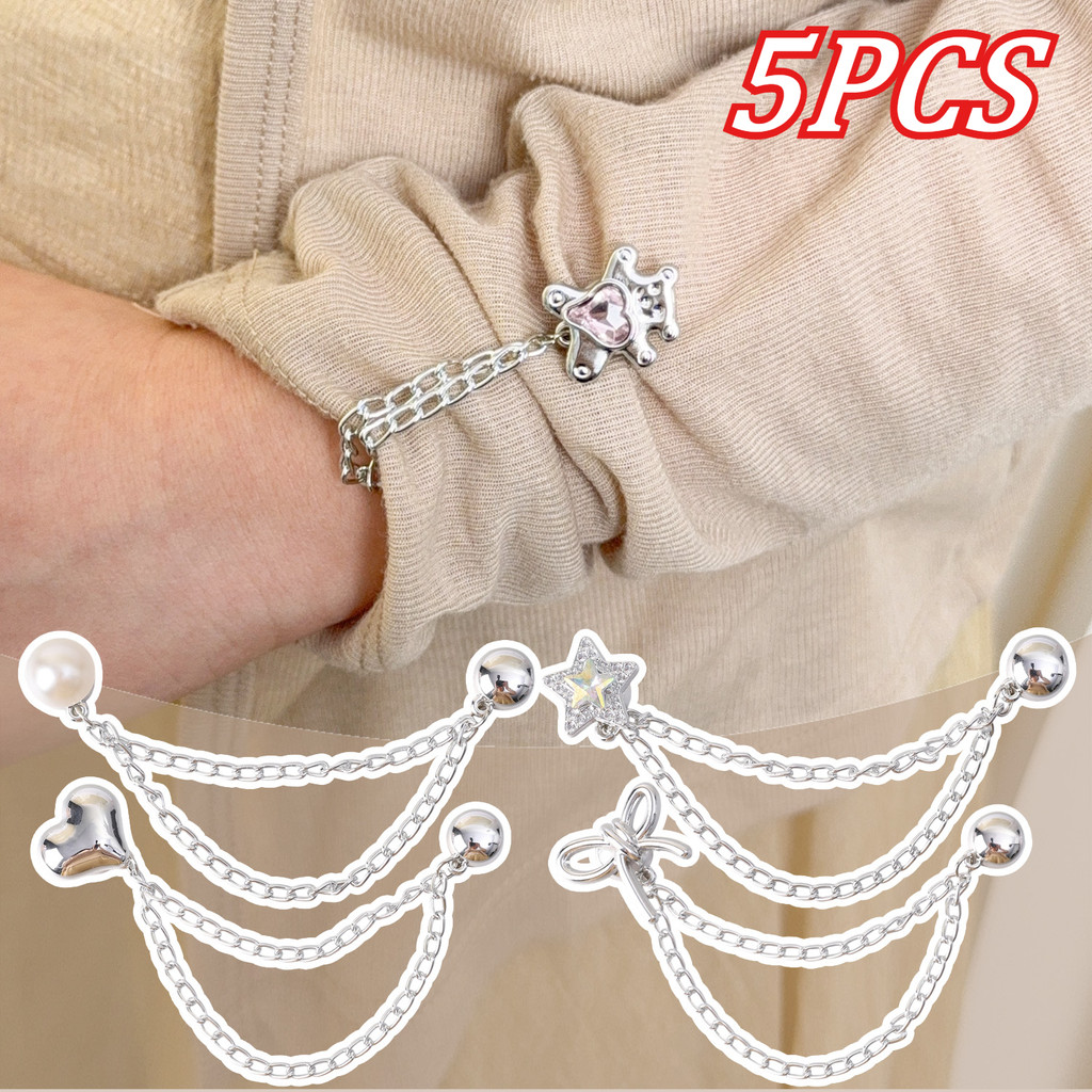 Multi-Function Magnetic Pants Hem Clothes Clip - Alloy Non-hole Leg Cuff Fixing Pin Silver เอวหัวเข็มขัดอุปกรณ์จัดแต่งทรงผม