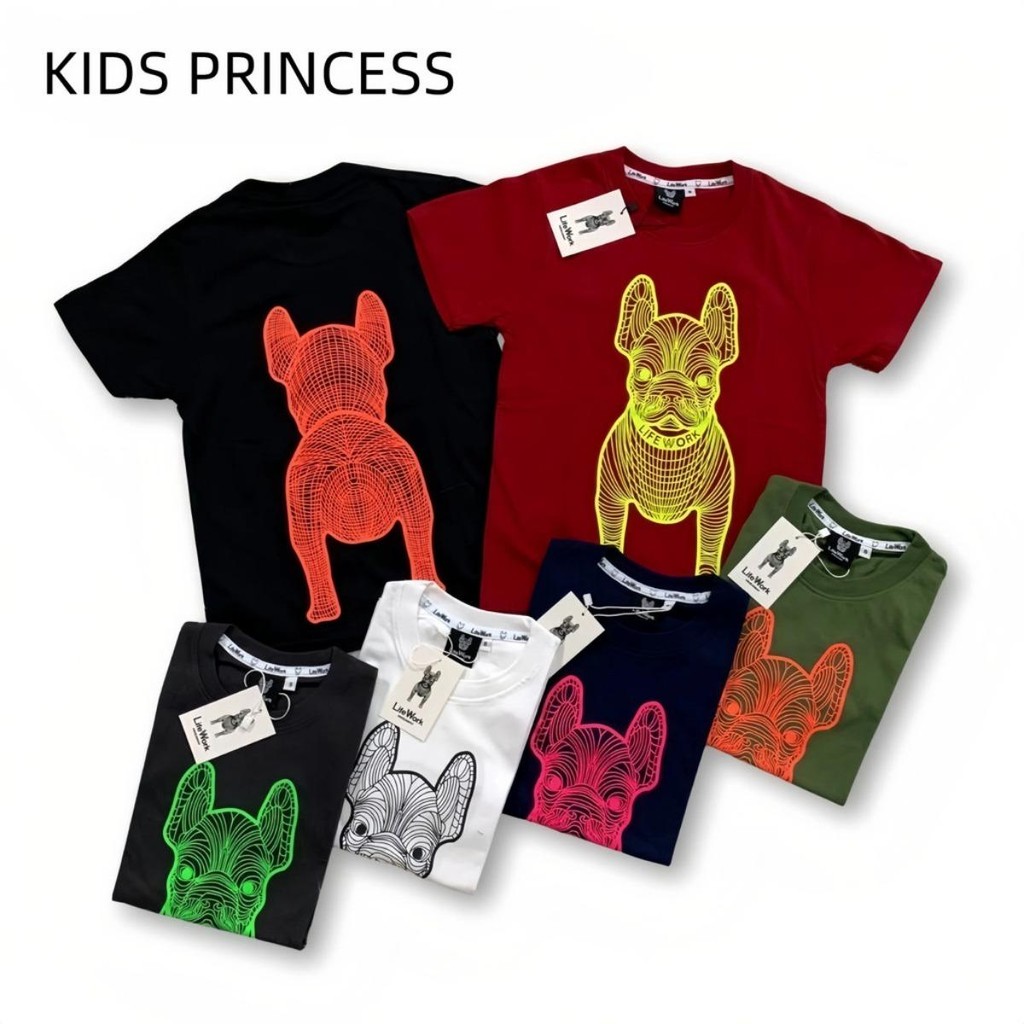 981iu41mnr  เสื้อยืดน้องหมาของเด็กผ้าคอตตอน