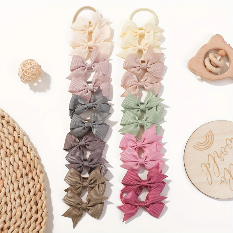 20 ชิ้น/ล็อต 2.1 นิ้วน่ารัก Bowknot Hairband ริบบิ้นหัวเชือกสําหรับสาว Boutique Headwear เด็กอุปกรณ์เสริมผม
