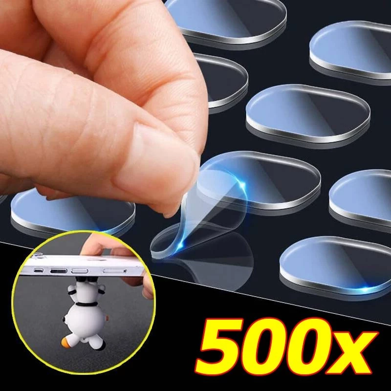 สติกเกอร์กาวสองหน้า 100/300/500 ชิ้น / กาวนาโนคงที่ที่แข็งแกร่งเป็นพิเศษ / Bubble Mart ตุ๊กตาฐานเท้า Dot Tape Patch